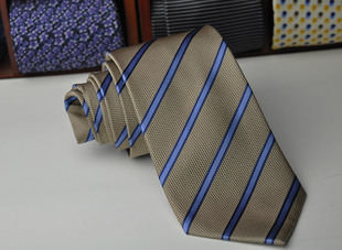 外贸原单真丝男商务正装领带结婚新郎休闲酒会新款咖啡色桑蚕丝