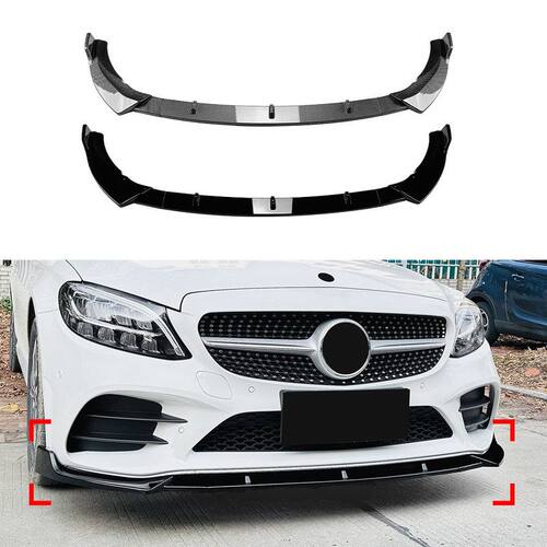 适用奔驰C级后期 W205 C205 S205 2019-2021 AMG前杠前唇前铲改装