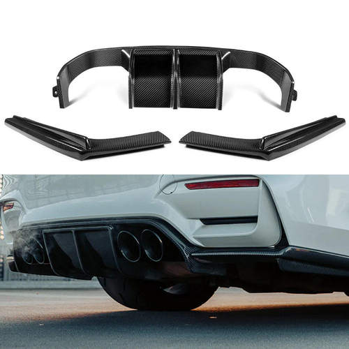 宝马M3/M4汽车改装V款碳纤维后唇