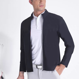 奥蓝克男士外套秋冬新款运动休闲风衣立领拉链款高尔夫男外套