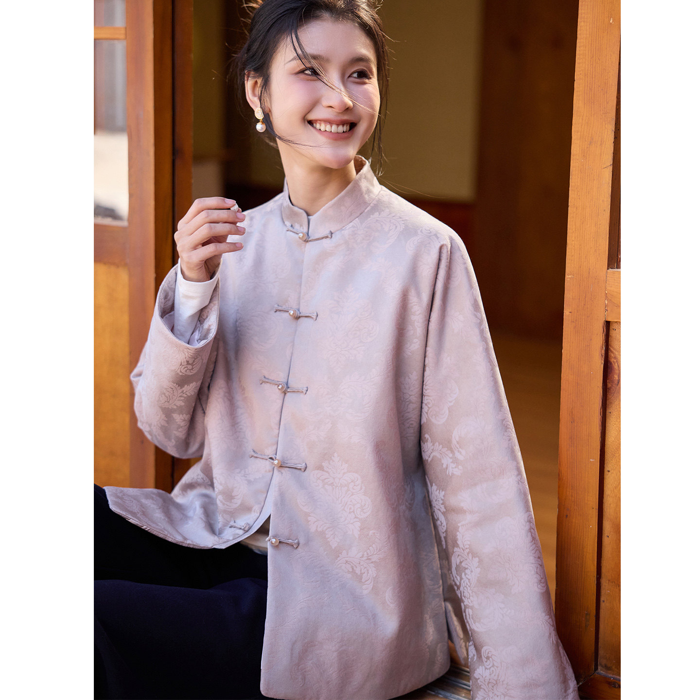 菲伊唐真丝丝毛提花冬棉衣女上衣新中式文艺复古改良夹棉服外套女,女装/女士精品,上衣,淘宝优惠券,粉丝福利购,淘宝优惠卷