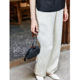 半松紧休闲长裤 百搭中式 女 春夏搭配提花醋酸宽松直筒裤 菲伊唐新款