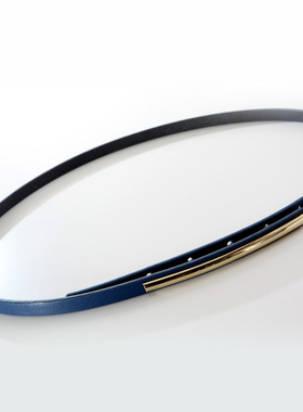 黑色深蓝色酒红色真皮细款女士腰带纯牛皮窄连衣裙带简约装饰皮带