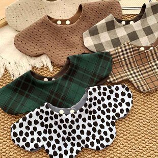 韩版新款婴儿口水巾宝宝双面大版围嘴1-3岁新生儿格子系列围兜