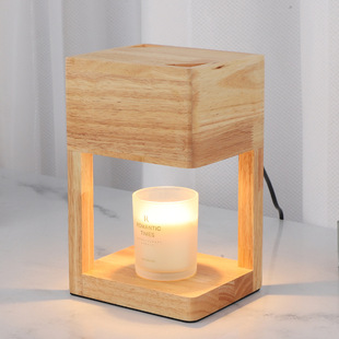 实木原木香薰灯融蜡灯香氛精油熔化蜡烛融烛灯卧室床头木质台灯