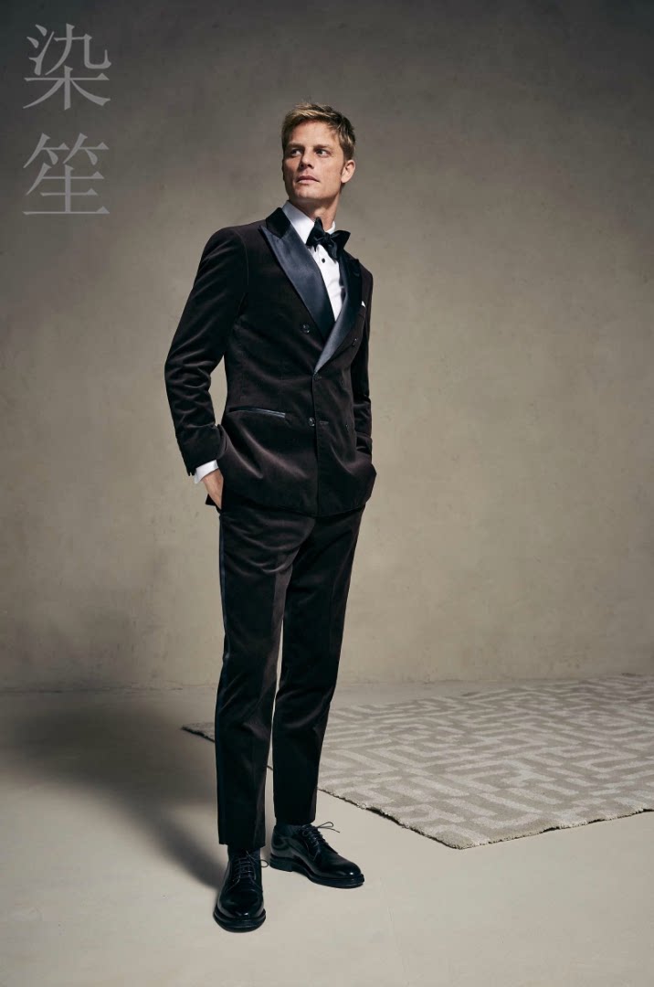 帅气英伦风男装套装量身定做进口平绒西服正装绅士奢华大牌款西装