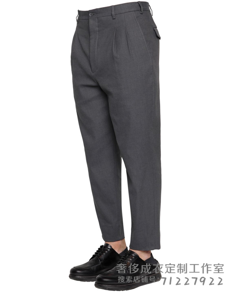 常规经典百搭设计日常休闲男装西裤夏装裤子秋装西装裤长裤羊毛料