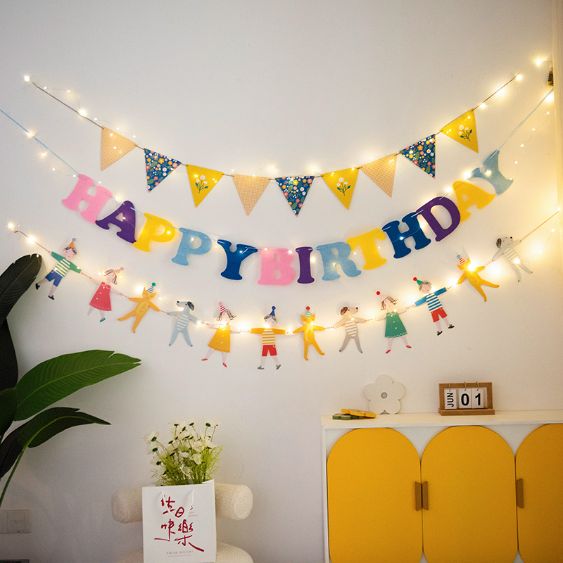 生日快乐横幅宝宝周岁装饰