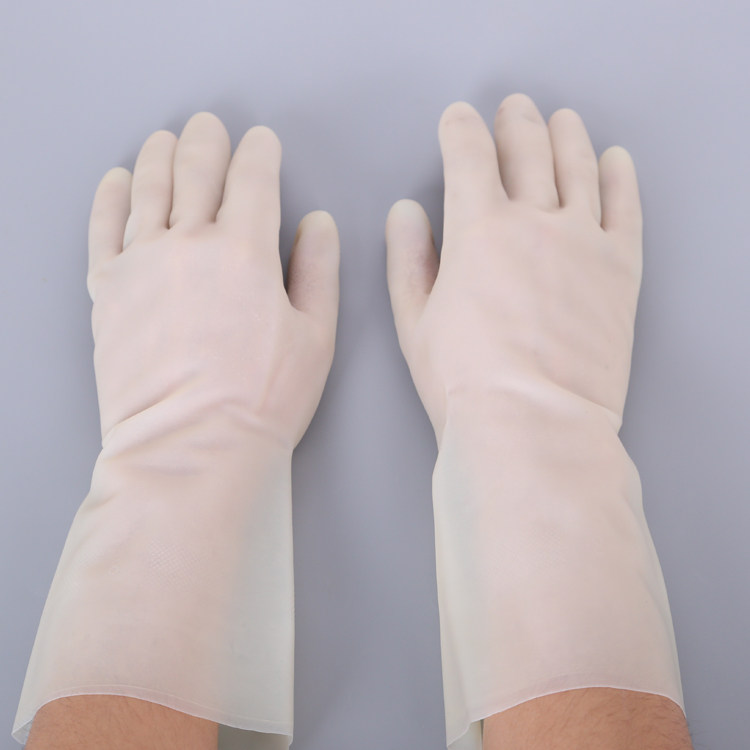 5双装家用手套丁腈手套耐油防水不沾连 耐酸碱乳胶杀鱼洗菜劳保手