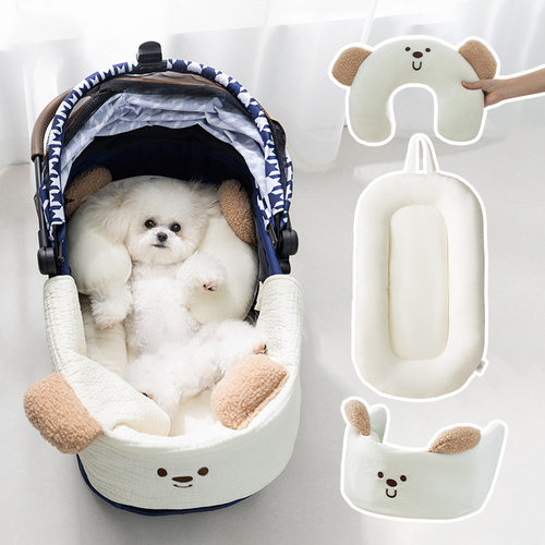 宠物推车边缘垫四季通用猫咪U型枕双用小狗枕头侧边围栏垫子外出