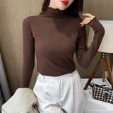 8.25新品2021秋冬新款性感莫代尔木耳边打底衫女可，女装T恤，潮品会