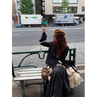 原创设计手作织带秋冬双色棉日常舒适格子套装 nosce temet