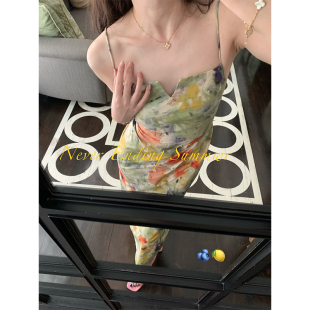 油画吊带 原398 原创背部抽绳设计吊带 不退换 年末清仓