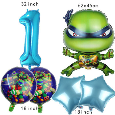 忍者神龟铝膜气球生日派对装饰