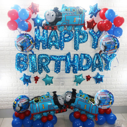Thomas and friends托马斯小火车主题生日派对用品气球幼儿园装饰