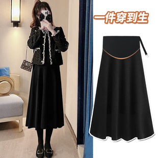 孕妇半身裙春大码托腹裙子春装洋气a字裙中长款高级感半裙春季款