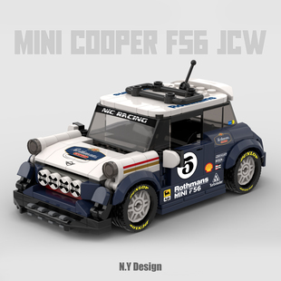 MINI COOPER跑车积木玩具模型摆件儿童益智拼装积木