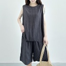 2025年夏新款 休闲睡衣女宽松显瘦百搭人造棉家居服 棉绸时尚 套装