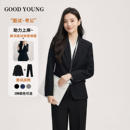 YOUNG面试正装 高级感小个子职业西装 西装 女春季 外套职业 套装 GOOD