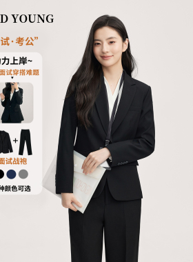 GOOD YOUNG面试正装西装套装女春季高级感小个子职业西装外套职业
