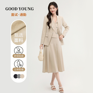 GOOD YOUNG西装春夏套装女面试正装通勤西服外套教资艺考职业套