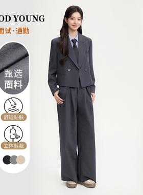 GOOD YOUNG西装外套女新款短款百搭通勤正装气质显瘦西服女