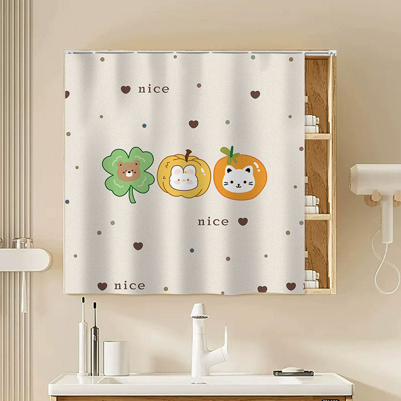 梳妆台柜子遮挡帘卫生间洗漱台浴室镜子遮盖帘防水防尘遮镜帘布帘,居家布艺,门帘,淘宝优惠券,粉丝福利购,淘宝优惠卷