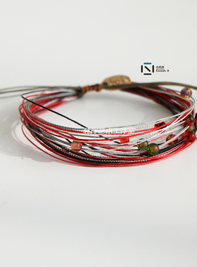 男女防水绳亚克力珠日系原创手绳