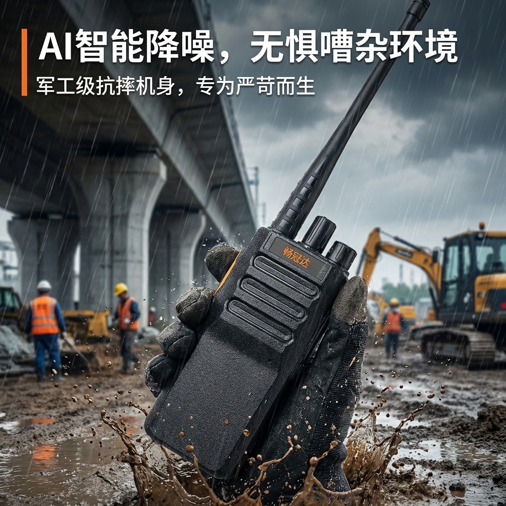 畅冠达AR-378专业对讲机军工级抗摔AI智能降噪大功率远距离