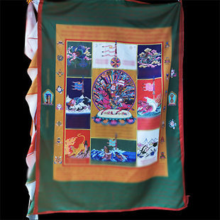 藏式彩幡格萨尔王经旗独家定制款吉祥经幡竖挂风马旗长2米大小号