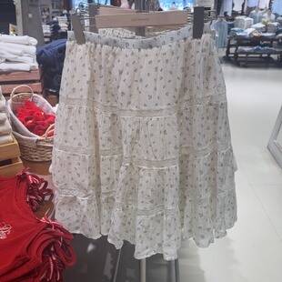 ONE MOMENT春夏季纯棉荷叶边吊带白色百搭休闲有内衬连衣裙