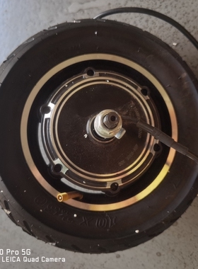 10寸电动滑板无刷轮毂鼓刹电机含轮胎迷你电动车电机350w500w