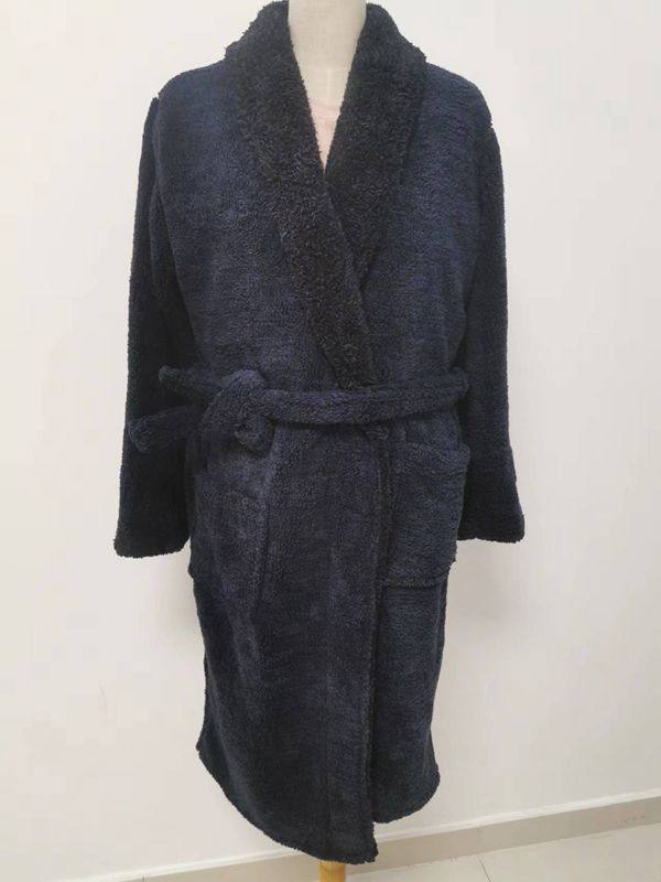 包邮冬季青年外贸超级加厚睡袍珊瑚绒绒保暖家居袍