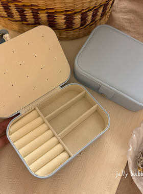 海风蓝首饰收纳盒~很能装！ins风大容量多层耳钉手链项链戒指收纳