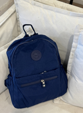 牛仔蓝～mini尼龙双肩包ins牛津布帆布女轻便旅行小背包书包防水