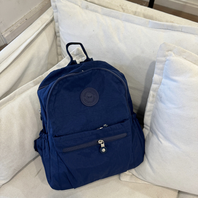牛仔蓝～mini尼龙双肩包ins牛津布帆布女轻便旅行小背包书包防水