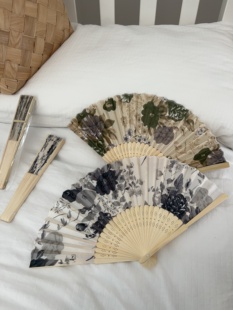 中国风古风折扇水墨汉服旗袍新中式 随身便携折叠夏天小扇子舞蹈扇