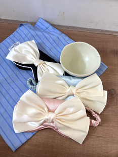 少女感蝴蝶结眼罩可爱纯欲风缎面眼罩舒适透气遮光亲肤睡觉睡眠