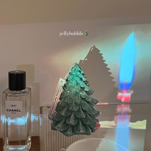 质感氛围感蜡烛圣诞礼物 韩国ins圣诞树手工香薰蜡烛礼物盒子包装