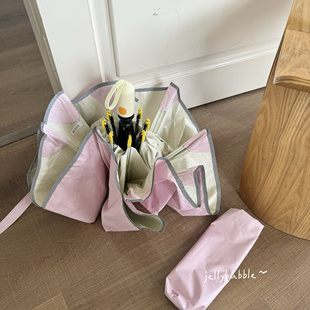 博主推荐 加厚情侣圆角彩胶太阳伞 奶油色花边晴雨两用全自动雨伞