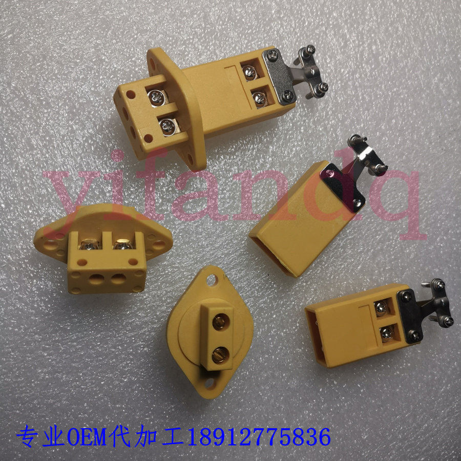 碳素厂测温表用温度套筒热电偶大黄k型n传感器快速插拔连接插头