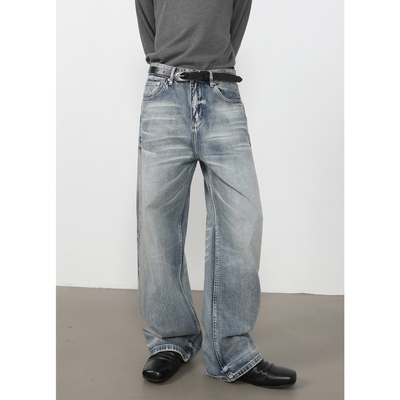 ULTIMATE GOAL 2026SS 潮牌高级感直筒阔腿水洗百搭牛仔裤男