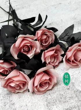 玫瑰拜访仿真花旧粉色