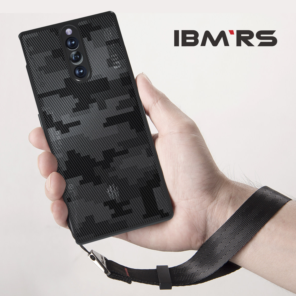 IBMRS适用红魔 8Pro/8Pro Plus/8S Pro电竞手机壳迷彩防摔+可拆卸腕带全包边游戏保护套散热