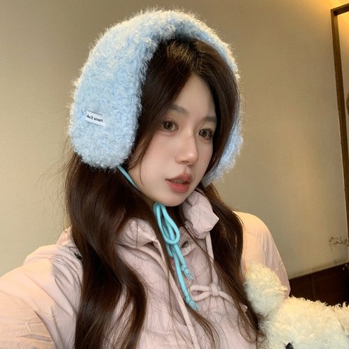 日系复古羊羔绒耳罩保暖护耳耳包