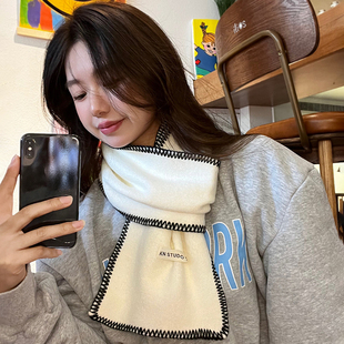凡人歌章若楠同款小香风围巾冬季女高级感保暖加厚仿羊绒秋冬围脖