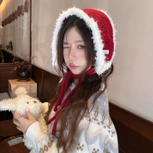 韩国可爱毛绒耳罩女冬季加绒加厚系带耳套骑行保暖护耳耳捂子耳包