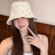 2025新款 日系小清新爱心渔夫帽女春秋休闲显脸小防晒遮阳水桶帽子