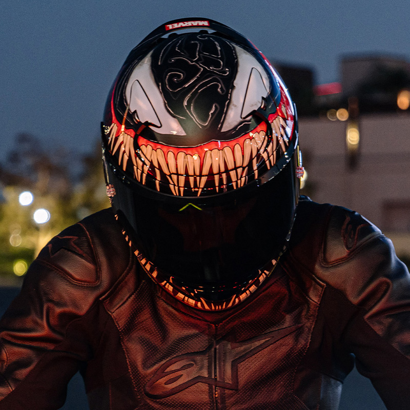 HJC进口摩托车头盔毒液3代最后一舞漫威联名碳纤复合全盔机车跑车