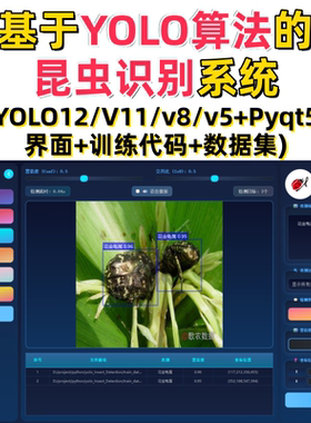 基于深度学习的昆虫识别系统(YOLOv12/v11/v8/v5模型+数据集)